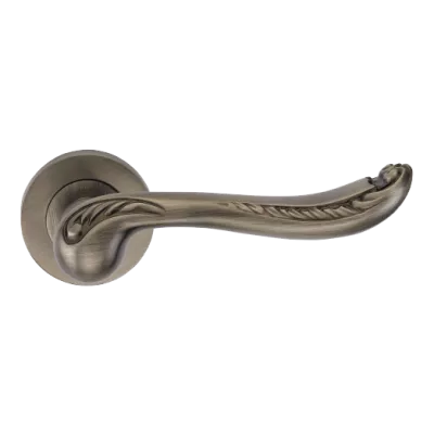 Ручки дверные на круглой розетке GENESIS ACANTO BL. SILVER (20G), Цвет Серебро черненое