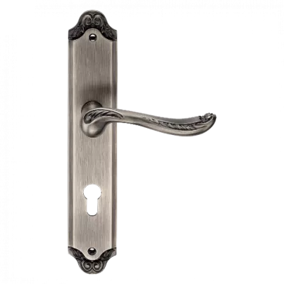 Ручки дверные на длинной планке GENESIS ACANTO BL. SILVER (CL), Цвет Серебро черненое