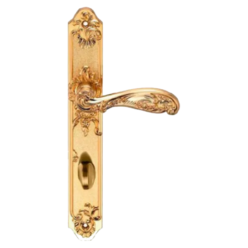 Ручки дверные на длинной планке GENESIS FLOR S. GOLD (OL), Цвет Золото матовое