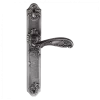 Ручки дверные на длинной планке GENESIS FLOR BL. SILVER (PS), Цвет Серебро черненое