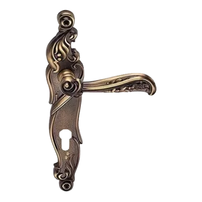 Ручки дверные на длинной планке GENESIS RIZO ANT. COFFEE (CL), Цвет Кофе античный