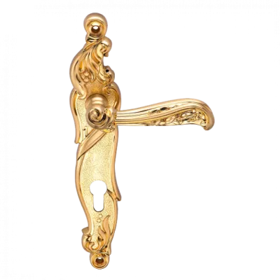 Ручки дверные на длинной планке GENESIS RIZO S. GOLD (CL), Цвет Золото матовое