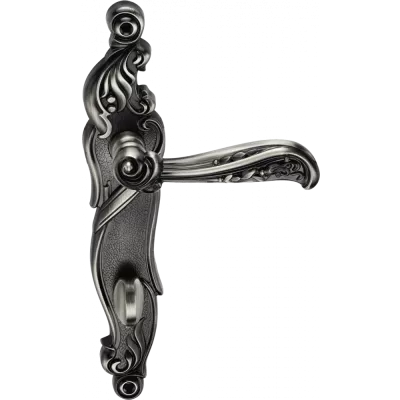 Ручки дверные на длинной планке GENESIS RIZO BL. SILVER (OL), Цвет Серебро черненое