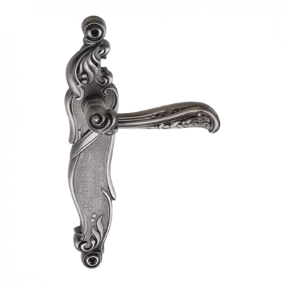 Ручки дверные на длинной планке GENESIS RIZO BL. SILVER (PS), Цвет Серебро черненое