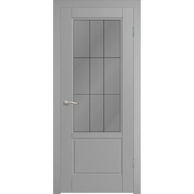 Дверь SKY-2 Со стеклом, эмаль серая