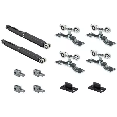 K.Sistem SET-50+2 Soft раздвижная система на 2 полотно до 50 кг + 2 доводчика + профиль 3м