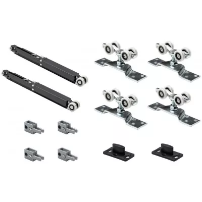 K.Sistem SET-120+2 Soft раздвижная система на 2 полотно до 120 кг + 2 доводчика + профиль 3м