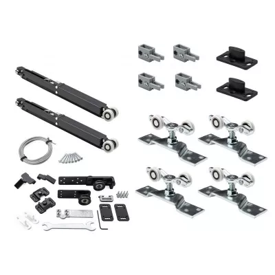 K.Sistem SET-50 Telescopic+2 Soft раздвижная система телескопического открывания 2х дверей до 50 кг + профиль 3м