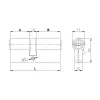 Цилиндровый Kale kilit (Кале килит) механизм 164 BN/68 (26+10+32) mm никель 5 кл.