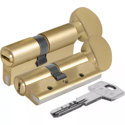 Цилиндровый механизм Kale kilit (Кале килит) с вертушкой 164 DBM-E/70 (30+10+30) mm латунь 5 кл.