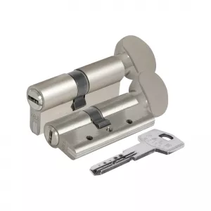 Цилиндровый механизм с вертушкой 164 DBM-E/80 (35+10+35) mm никель 5 кл.