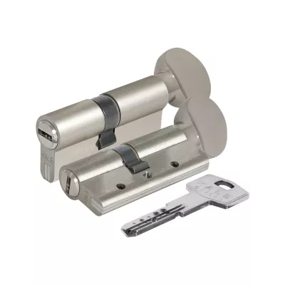 Цилиндровый механизм Kale kilit (Кале килит) с вертушкой 164 DBM-E/80 (35+10+35) mm никель 5 кл.