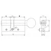 Цилиндровый механизм Kale kilit (Кале килит) с вертушкой 164 DBM-E/80 (35+10+35) mm никель 5 кл.