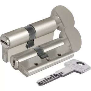 Цилиндровый механизм с вертушкой 164 DBM-E/90 (40+10+40) mm никель 5 кл. БЛИСТЕР Цилиндровый механизм с вертушкой 164 DBM-E/90 (40+10+40) mm никель 5 кл. БЛИСТЕР