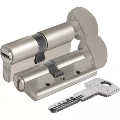 Цилиндровый механизм Kale kilit (Кале килит) с вертушкой 164 DBM-E/90 (40+10+40) mm никель 5 кл. БЛИСТЕР