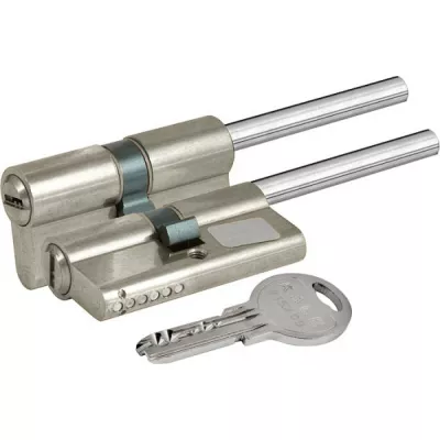 Цилиндровый механизм Kale kilit (Кале килит) под вертушку (дл.шток) 164 SX/76 (40+10+26) mm никель 5 кл.