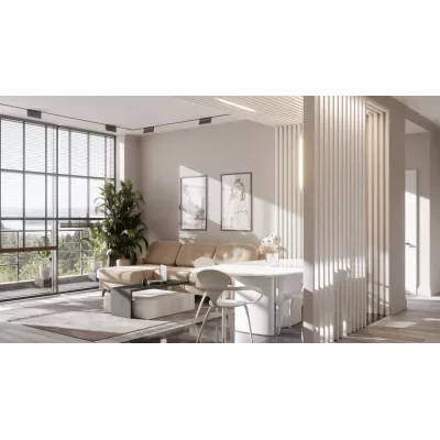 Брус декоративный МДФ Ликорн 40*110 белый матовый