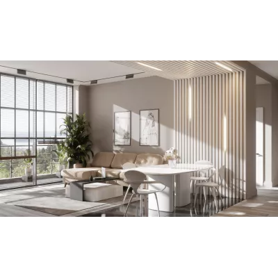 Брус декоративный МДФ Ликорн 40*40 белый матовый