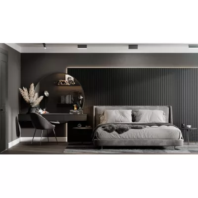 Реечная стеновая панель МДФ Ликорн чёрная матовая