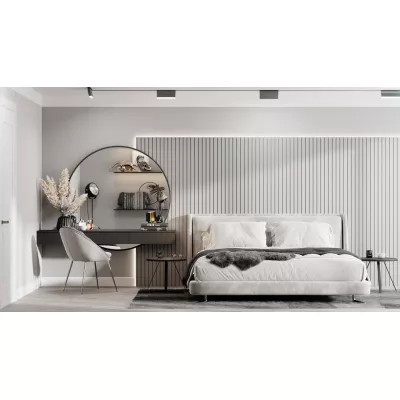 Реечная стеновая панель МДФ Ликорн светло-серая матовая