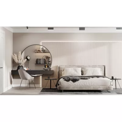 Реечная стеновая панель МДФ Ликорн кремовая матовая