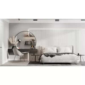 Реечная стеновая панель МДФ Ликорн Белая 65х16х2800 мм РП-1.16.2800