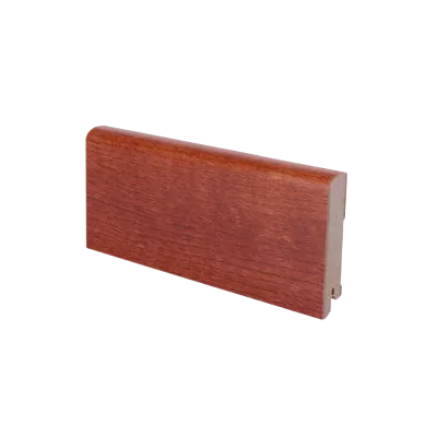 Плинтус напольный МДФ шпонированный К-02.80 красное дерево Ликорн 80х16 мм