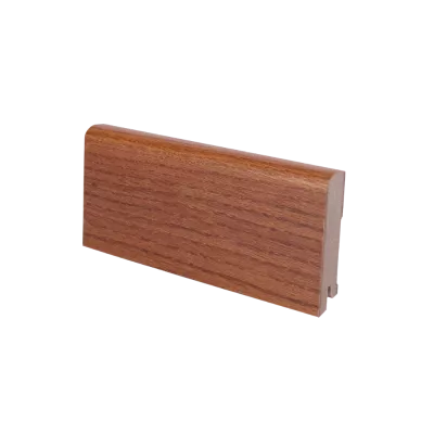 Плинтус напольный МДФ шпонированный К-02.80 орех Ликорн 80х16 мм