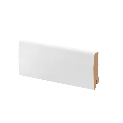 Плинтус напольный МДФ белый К-12 Ликорн 70х16 мм