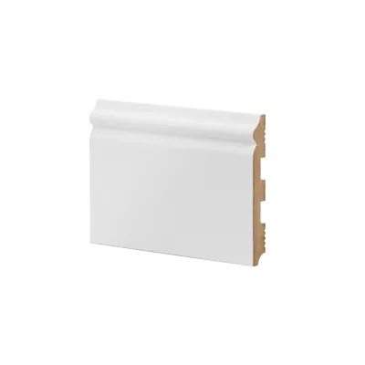 Плинтус напольный МДФ белый К-08 Ликорн 137х18 мм