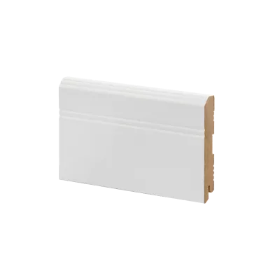 Плинтус напольный МДФ белый К-07 Ликорн 108х16 мм