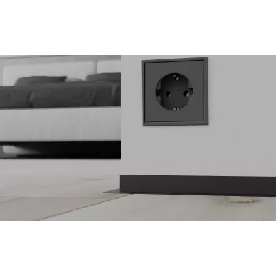 Микро плинтус Лайн Ликорн С-05.25.3 L-образный чёрный