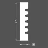 Дверной наличник МДФ грунтованный под покраску D 5.75.16 Ликорн 75x16 мм
