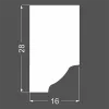 Молдинг настенный МДФ грунтованный под покраску М 8.28.16 Ликорн 28x16 мм