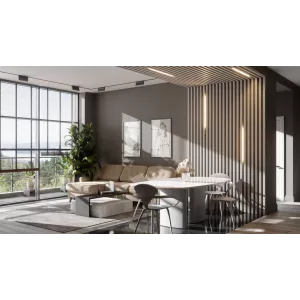 Брус декоративный МДФ Ликорн 40*40 Светло-серый БД-1.40