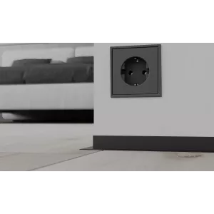 Микро плинтус Лайн Ликорн С-05.25.3 L-образный чёрный