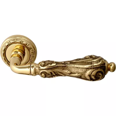 Ручки на розетке MELODIA Дверная ручка на розетке 229 D Libra Полированная латунь