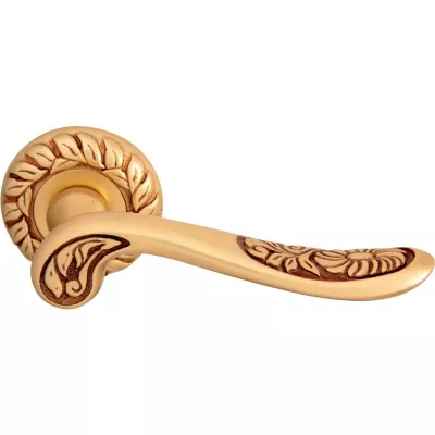 Ручки на розетке MELODIA Дверная ручка на розетке 285 60 мм Daisy Французское золото