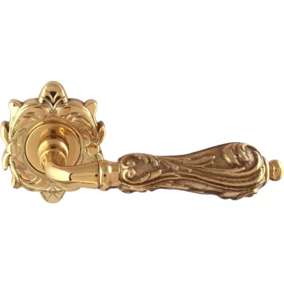 Ручки на розетке MELODIA Дверная ручка на розетке 229 Z Libra Полированная латунь