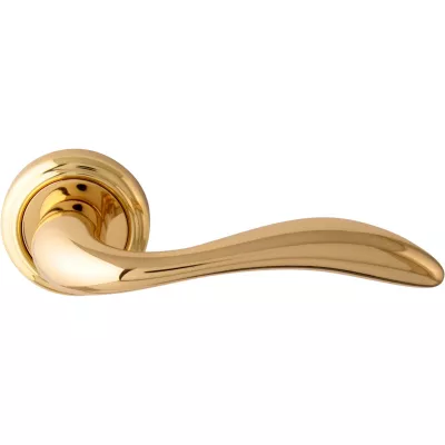 Ручки на розетке MELODIA Дверная ручка на розетке 132 V Laguna Полированная латунь
