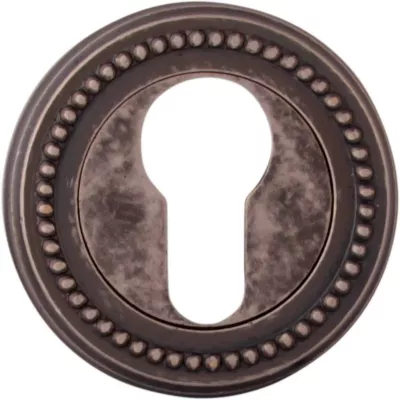 Ручки на розетке MELODIA Накладка Cyl на розетке L Античное серебро