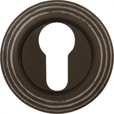 Ручки на розетке MELODIA Накладка Cyl на розетке P Графит + серебро