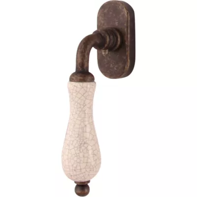 ручки оконные MELODIA Оконная ручка 0179 Античная бронза + керамика