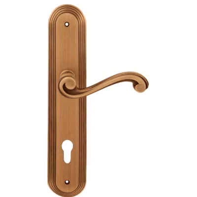 Ручки на планке MELODIA 225 на пластине Demetra Cagliari Cyl бронза матовая