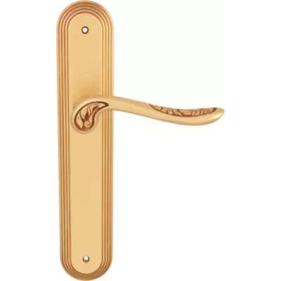 Ручки на планке MELODIA 285 Daisy Pass на пластине Demetra Французское золото