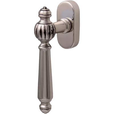 ручки оконные MELODIA Оконная ручка 0235 Серебро 925 + Черный