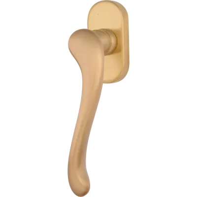 ручки оконные MELODIA Оконная ручка 0129 Palma Матовая латунь/латунь