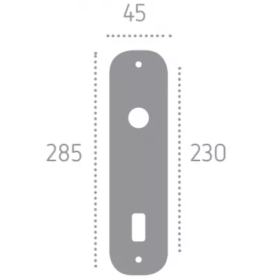 Ручки на планке MELODIA 285 Daisy Wc на пластине Siracusa Матовая бронза