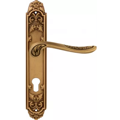 Ручки на планке MELODIA 285 Daisy Cyl на пластине Siracusa Матовая бронза