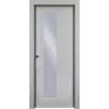 Дверь Офрам 1001 со стеклом, эмаль серая